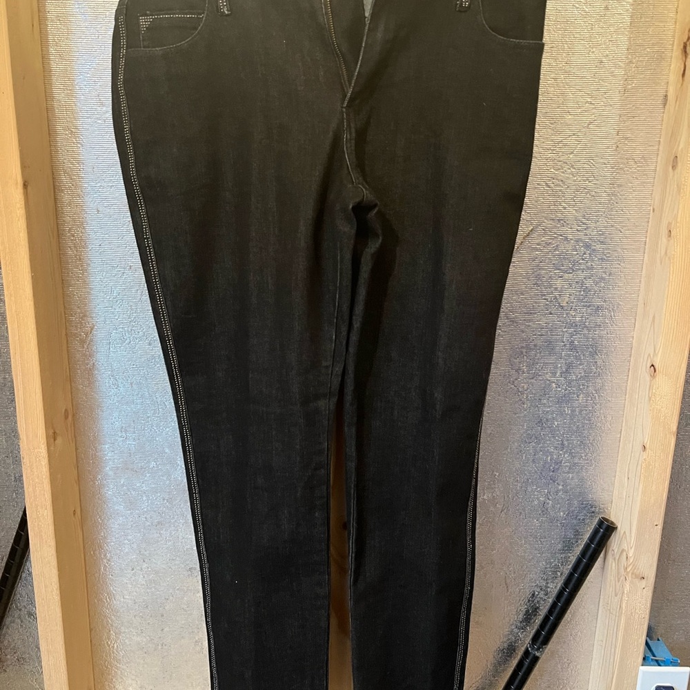 Village Dark Blue Denim Jeans Slim Cut Sz. 18
